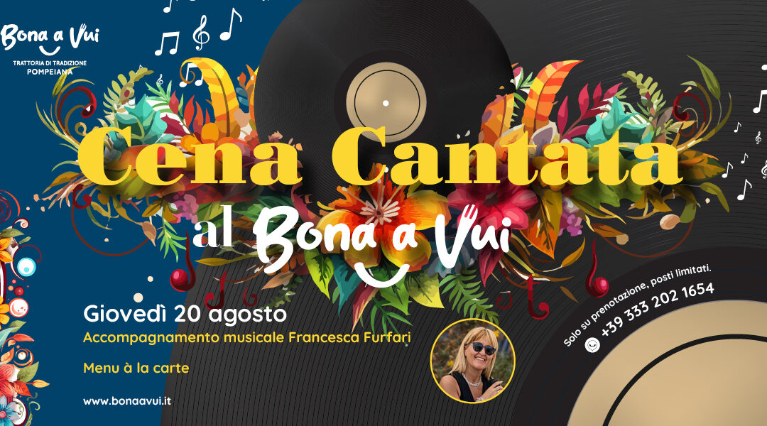 Cena Cantata 20 agosto