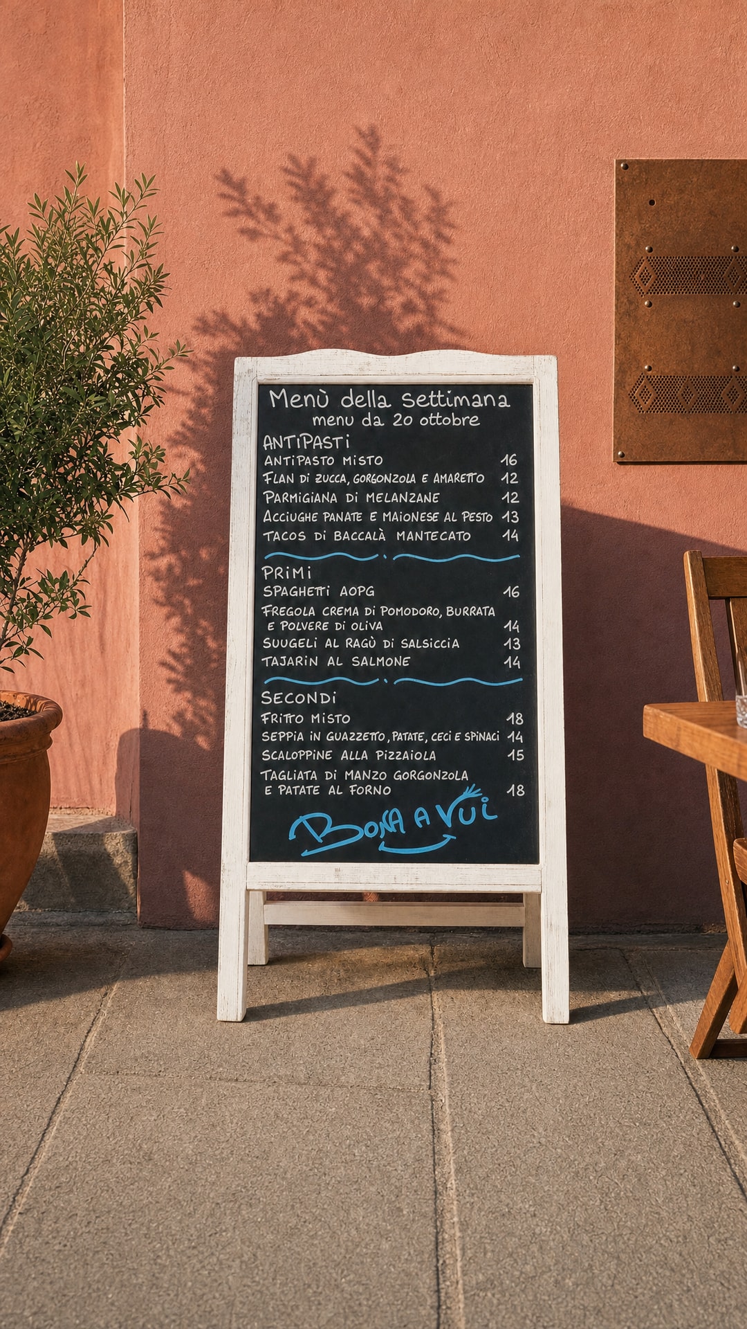 Menu Lavagnetta Bona a Vui